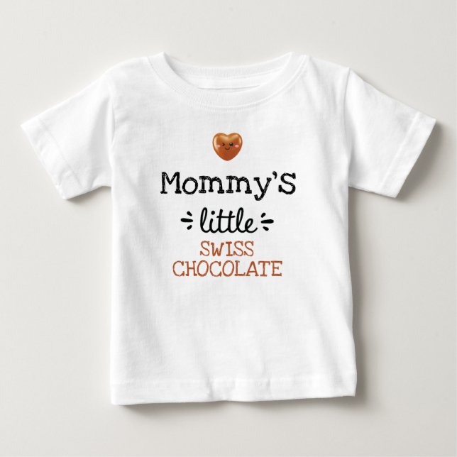T-shirt Pour Bébé [Texte] Petit chocolat suisse (Devant)