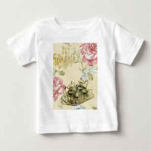 T-shirt Pour Bébé Thé floral français de Paris de théière de tasse