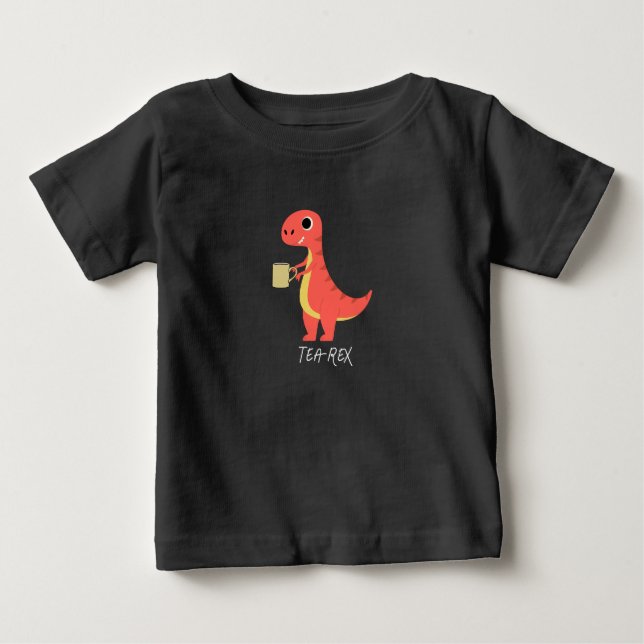 T-shirt Pour Bébé Thé-Rex (Devant)