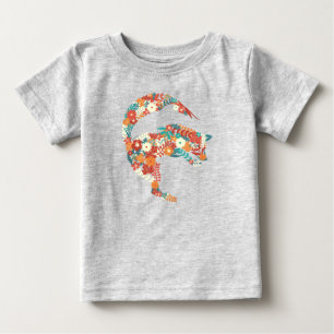 T-shirt Pour Bébé Thème artistique floral renard faune nature
