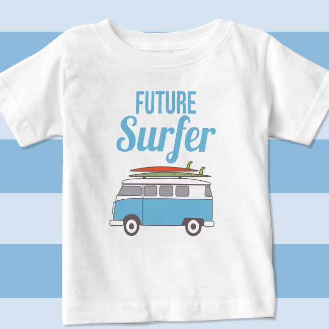 T-shirt Pour Bébé Thème Surf rétro Kombi (Créateur téléchargé)