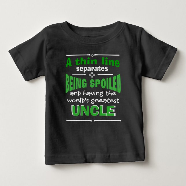 T-shirt Pour Bébé théorie du gâchis d'oncle drôle (Devant)
