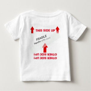 T-shirt Pour Bébé "This SIDE UP" Instructions pour la manipulation d