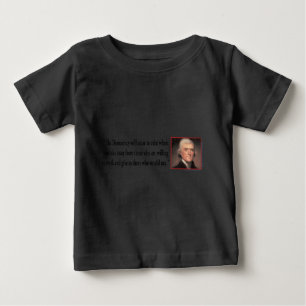 T-shirt Pour Bébé Thomas Jefferson Sur La Démocratie
