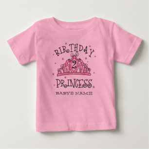 T-shirt Pour Bébé Tiara Princess 2e anniversaire Custom