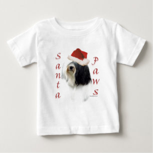 T-shirt Pour Bébé Tibétain Terrier Père Noël Paws