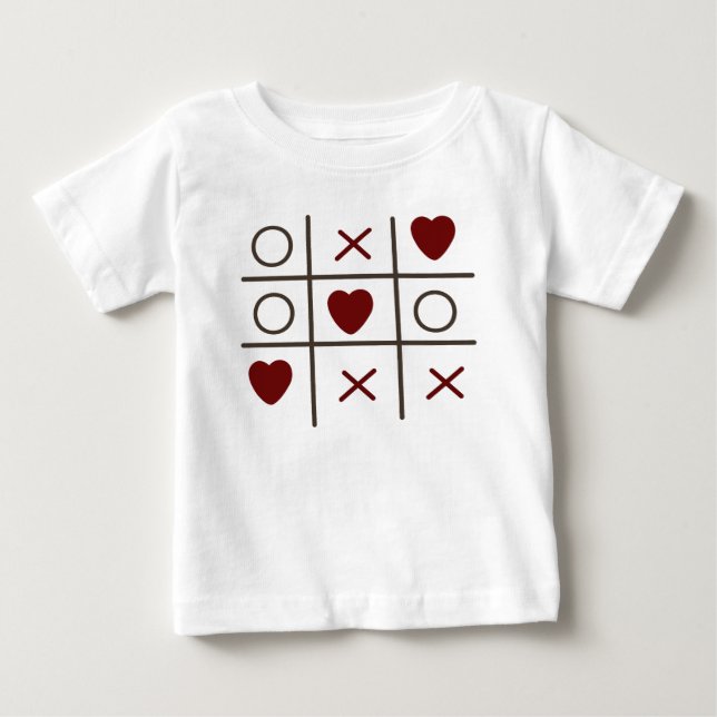 T-shirt Pour Bébé Tic tac Toe (Devant)
