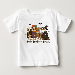 T-shirt Pour Bébé Tick de miel ou traitement de l'oie d'Halloween