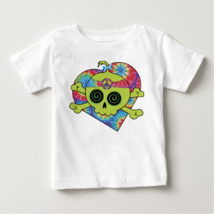 T-shirt Pour Bébé Tie Dye Crâne