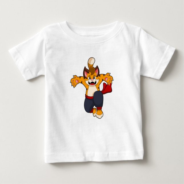 T-shirt Pour Bébé Tiger dans les arts martiaux Karate (Devant)