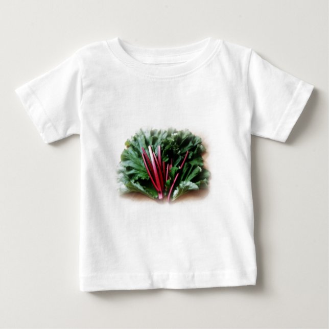 T-shirt Pour Bébé Tiges et feuille frais de rhubarbe (Devant)