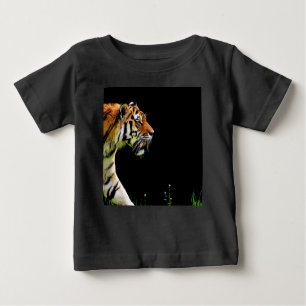 T-shirt Pour Bébé Tigre approchant - Oeuvres d'art d'animaux sauvage
