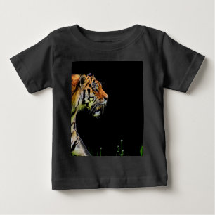 T-shirt Pour Bébé Tigre approchant - Oeuvres d'art d'animaux sauvage