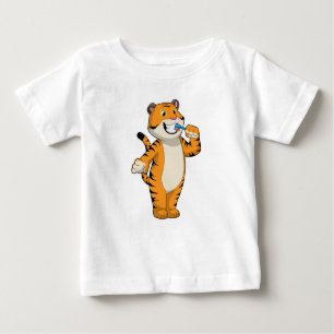 T-shirt Pour Bébé Tigre avec brosse à dents