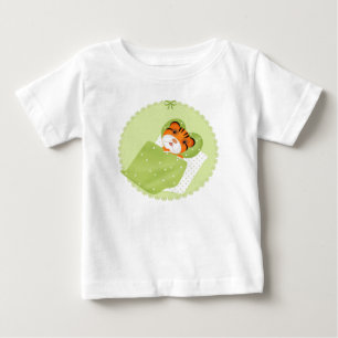 T-shirt Pour Bébé Tigre dans l'illustration de lit enfants imprimé e