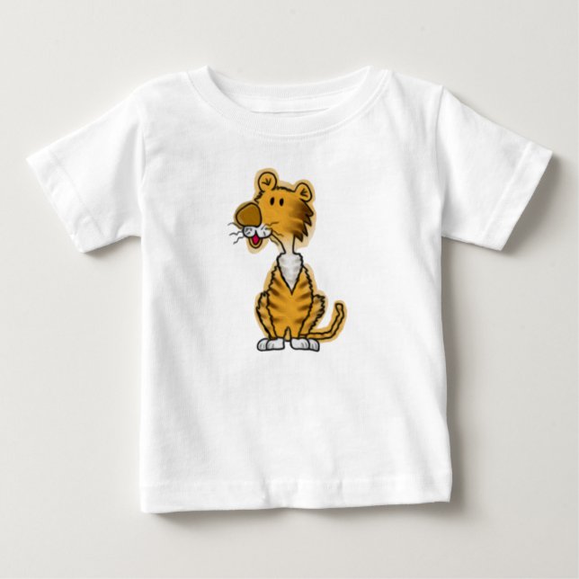 T-shirt Pour Bébé Tigre de bande dessinée (Devant)