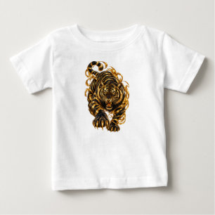 T-shirt Pour Bébé Tigre Doré – Puissance et Force Sauvage de Luxe