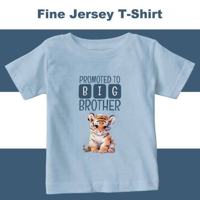 T-shirt Pour Bébé Tigre mignon grand frère bleu (Créateur téléchargé)