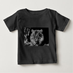 T-shirt Pour Bébé Tigre noir et blanc