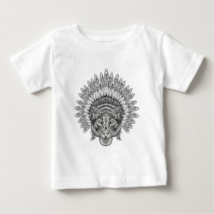 T-shirt Pour Bébé Tigre tiré par la main dans le style