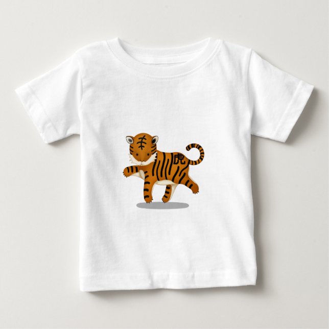 T-shirt Pour Bébé Tigre Zodiac chinois mignon (Devant)