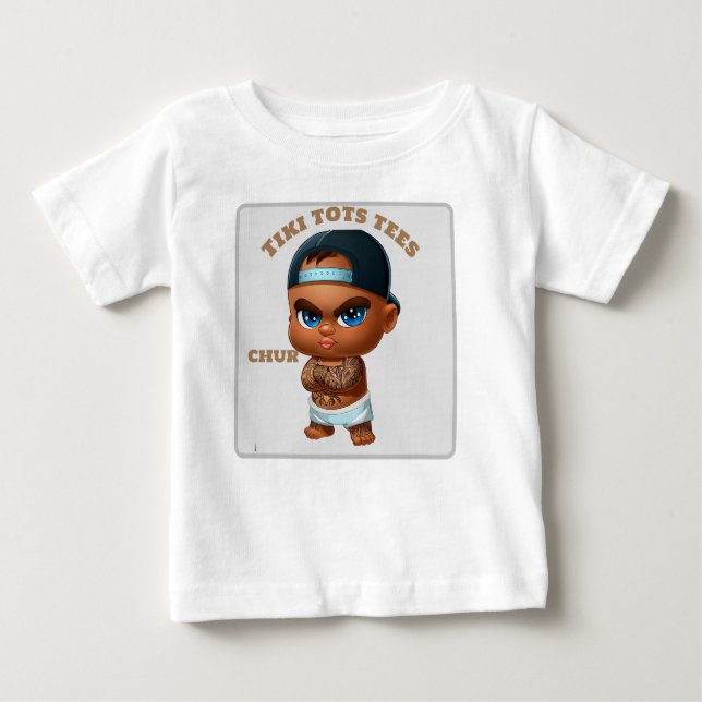 T-shirt Pour Bébé Tiki tots tees  (Devant)