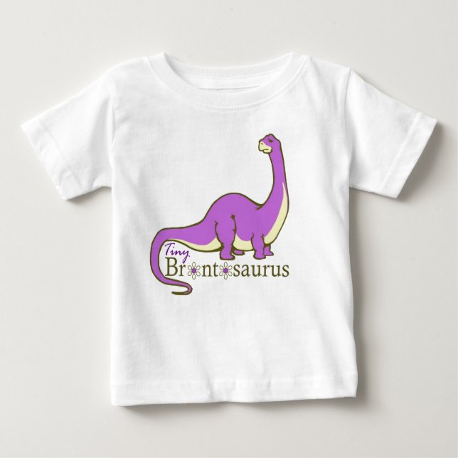 T-shirt Pour Bébé Tiny Brontosaure (Devant)