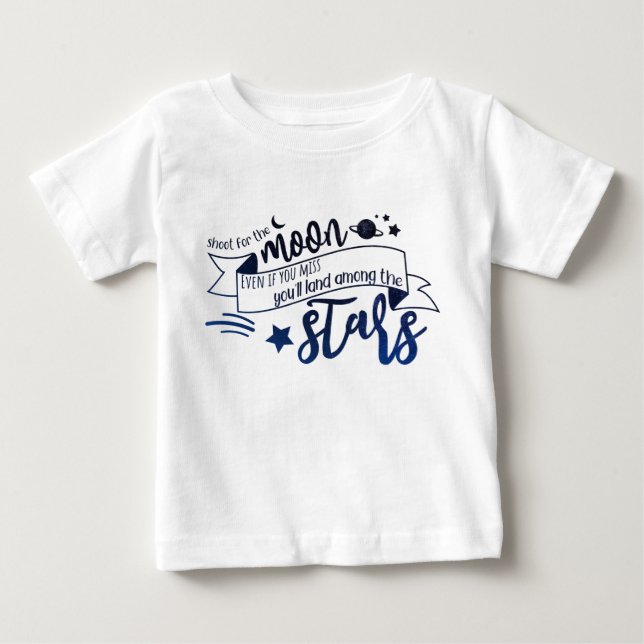 T-shirt Pour Bébé Tir pour la lune (Devant)