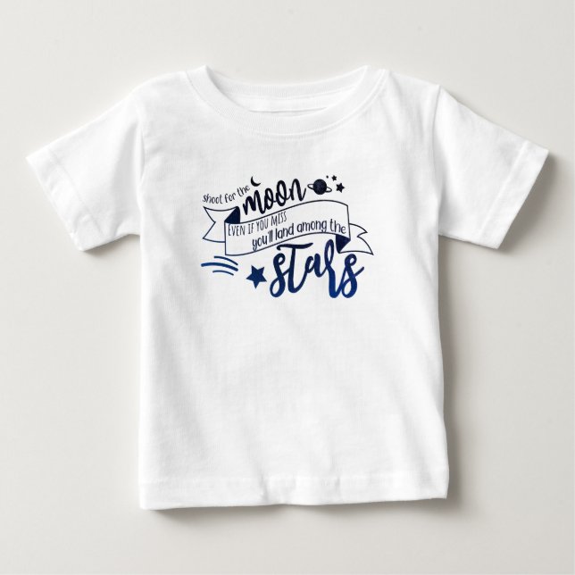 T-shirt Pour Bébé Tir pour la lune (Devant)