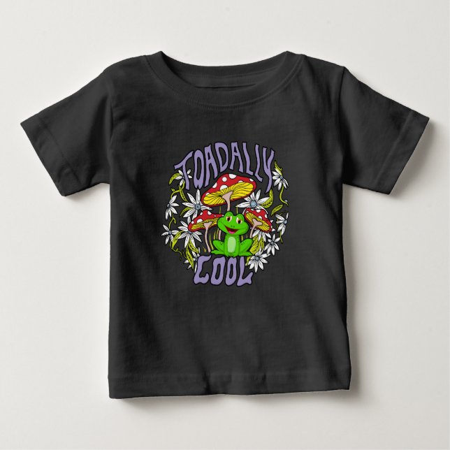 T-shirt Pour Bébé Toadadal Cool Colorful floral et la typographie de (Devant)
