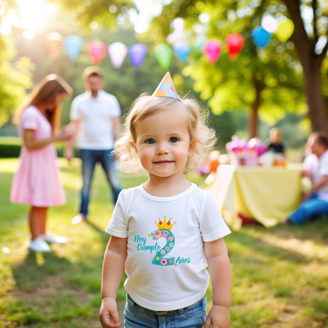 T-shirt Pour Bébé Today is my birthday (Hoy es mi cumpleaños)