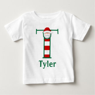 T-shirt Pour Bébé Toddler à manches longues Père Noël monogramme T