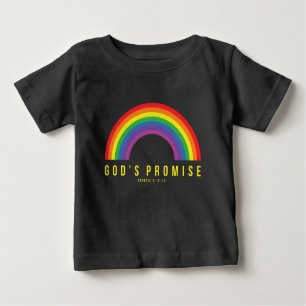 T-shirt Pour Bébé Toddler Black Tee Rainbow La promesse de Dieu