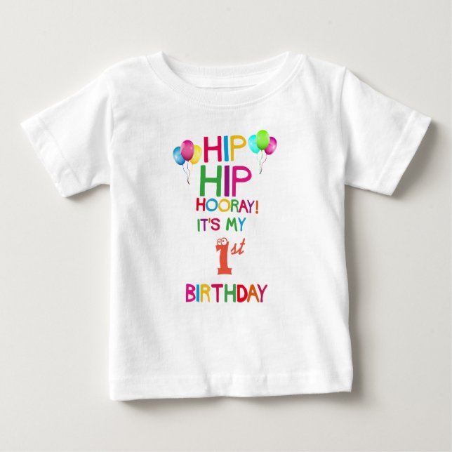T-shirt Pour Bébé Toddler Custom Bonne fête d'anniversaire (Devant)