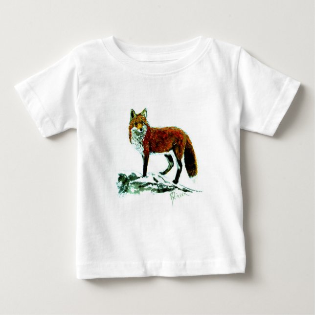 T-shirt Pour Bébé Toddler Fox Long Manche (Devant)
