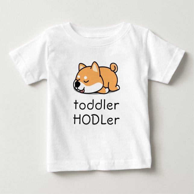 T-shirt Pour Bébé Toddler HODLer Dogecoin Crypto mignon bébé Shiba I (Devant)