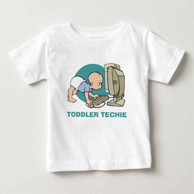 T-SHIRT POUR BÉBÉ TODDLER TECHIE T SHIRT OU (Devant)