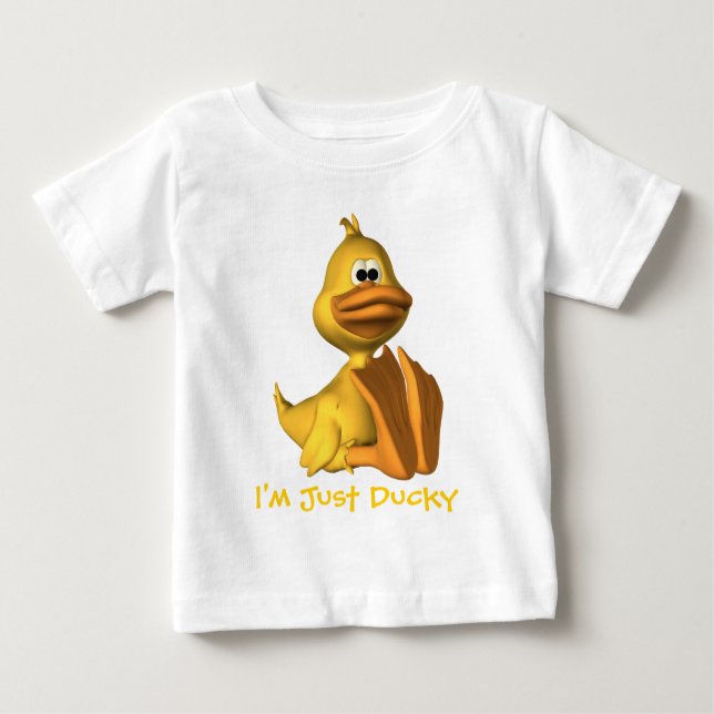 T-shirt Pour Bébé Toddlers,  I'm Just Ducky long Sleeved (Devant)
