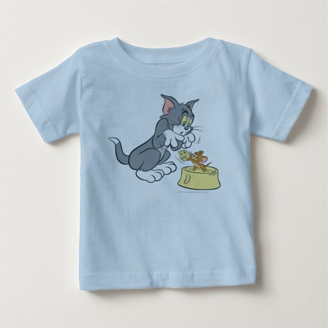 T-shirt Pour Bébé Tom and Jerry Feed The Cat (Devant)