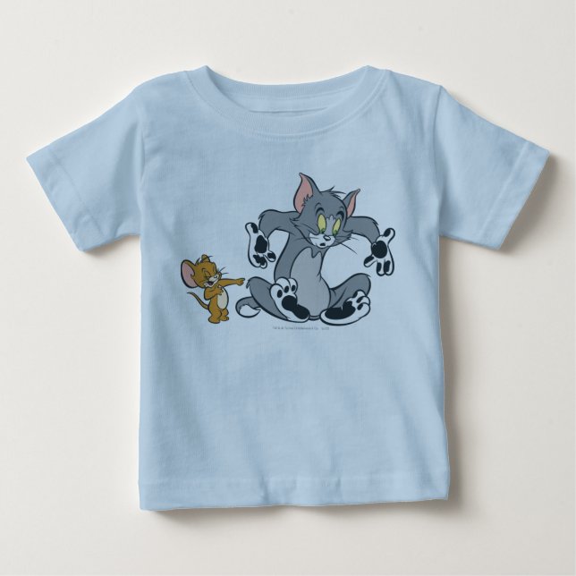 T-shirt Pour Bébé Tom et Jerry Black Paw Cat (Devant)