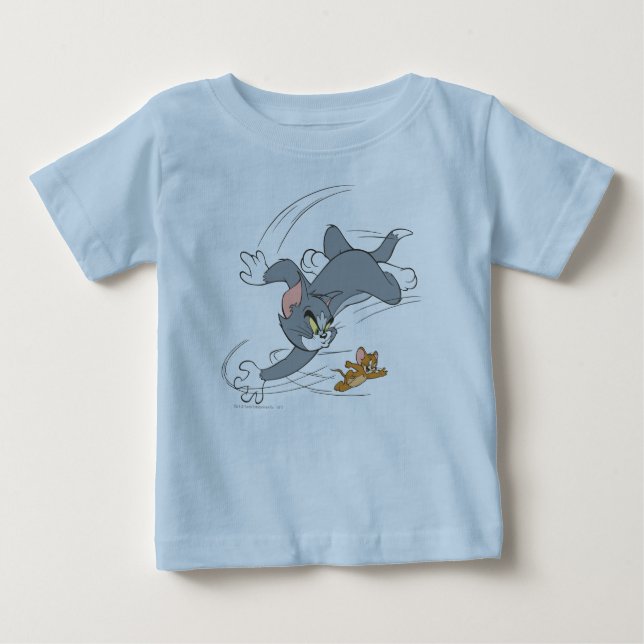 T-shirt Pour Bébé Tom et Jerry Chase Turn (Devant)