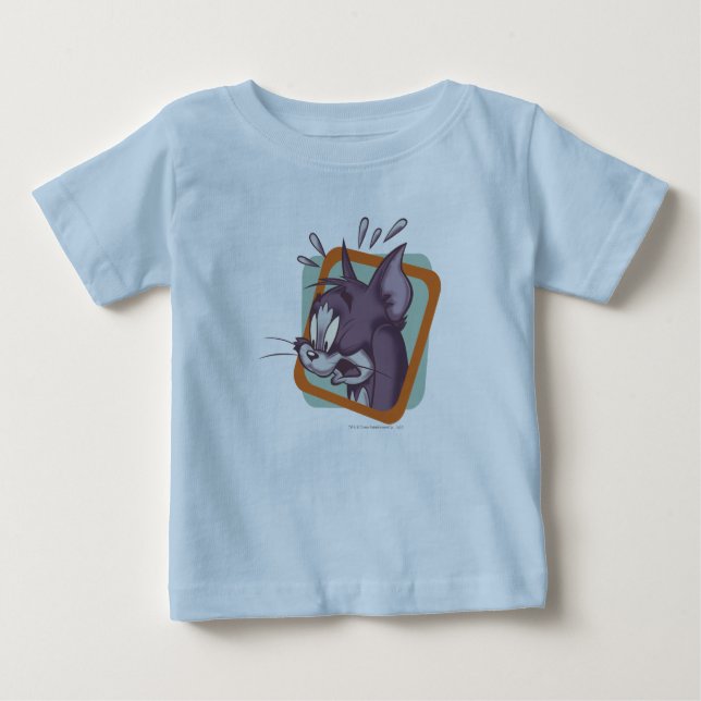 T-shirt Pour Bébé Tom Scaredy Cat (Devant)