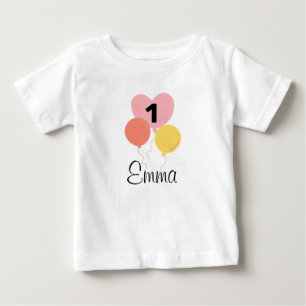 T-shirt Pour Bébé TON DESIGN/Nom de Première Année de la Fille du 