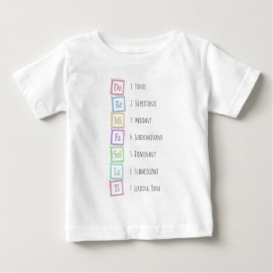 T-shirt Pour Bébé Tons de l'échelle Solfeggio Blocs musicaux pour bé
