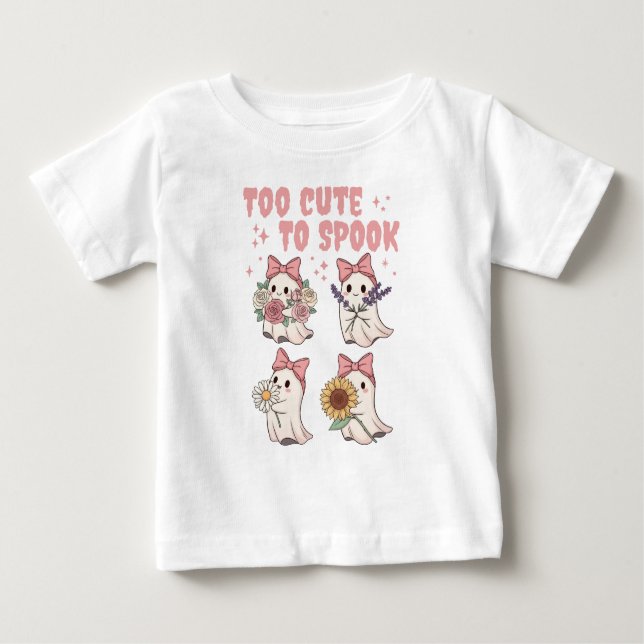 T-shirt Pour Bébé Too Cute to Spook (Devant)
