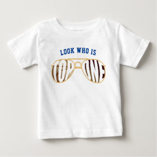 T-shirt Pour Bébé Top One Aviator Lunettes Premier Anniversaire
