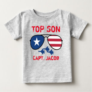 T-shirt Pour Bébé Top Son US Air Force Fighter Jet