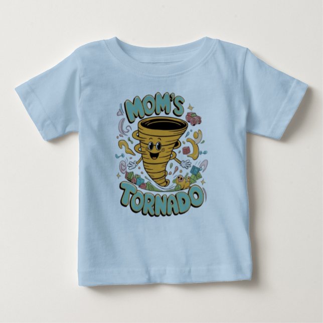 T-shirt Pour Bébé "Tornade de maman" T-shirt bébé (Devant)