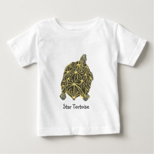 T-shirt Pour Bébé Tortoise en étoile noire et jaune