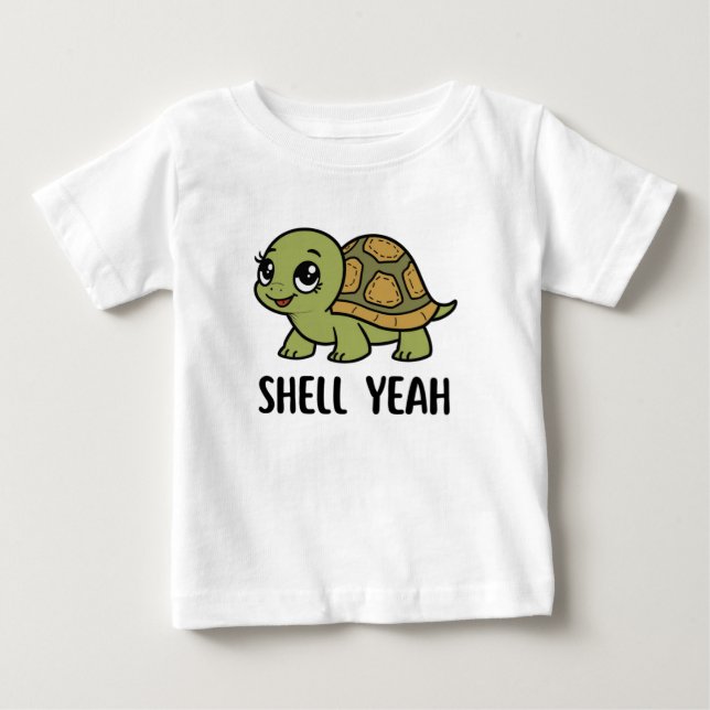 T-shirt Pour Bébé Tortue (Devant)